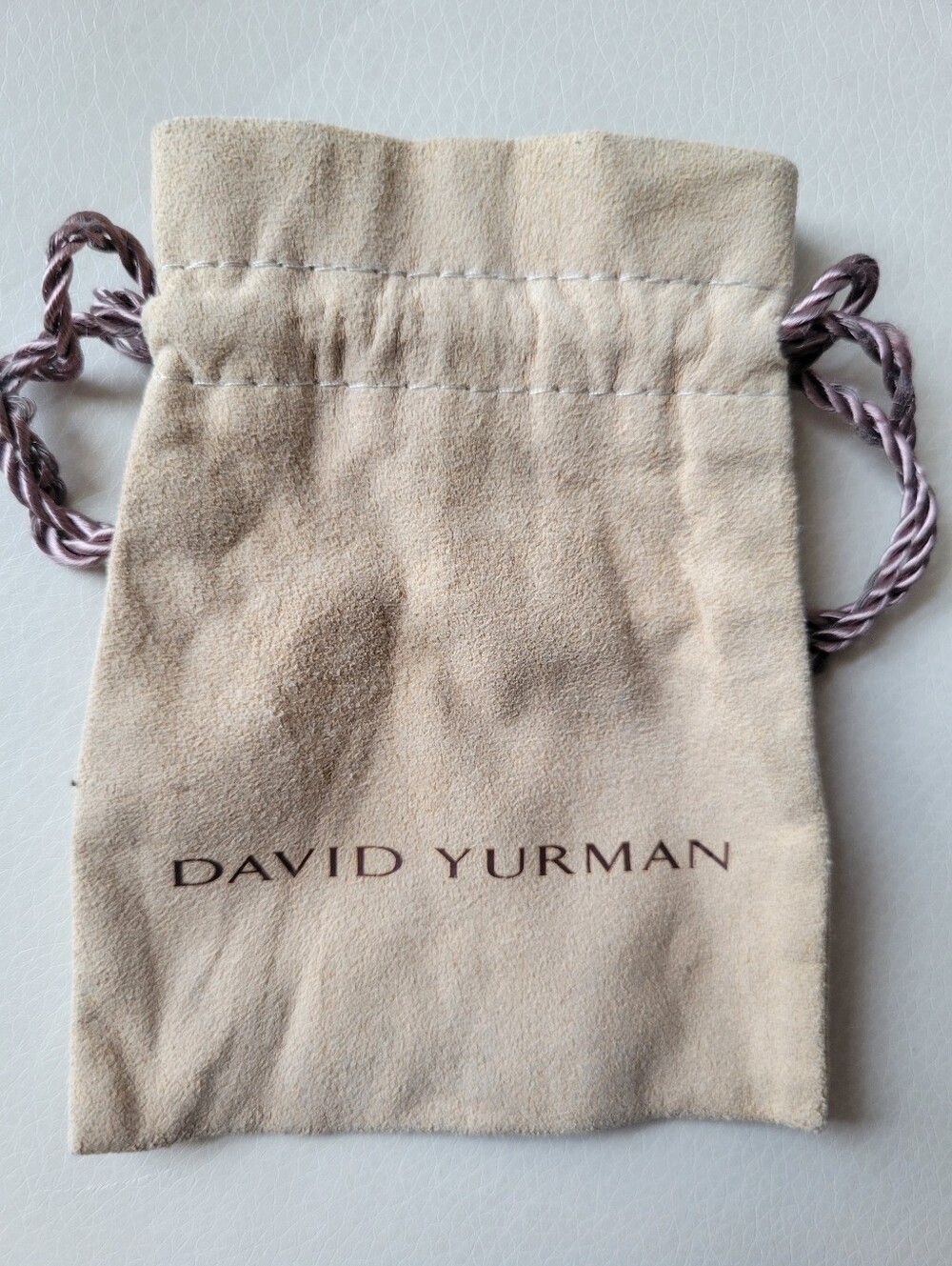 David Yurman Beige Suede Drawstring Jewelry Pouch + Pandora Bag NMQL Pouches